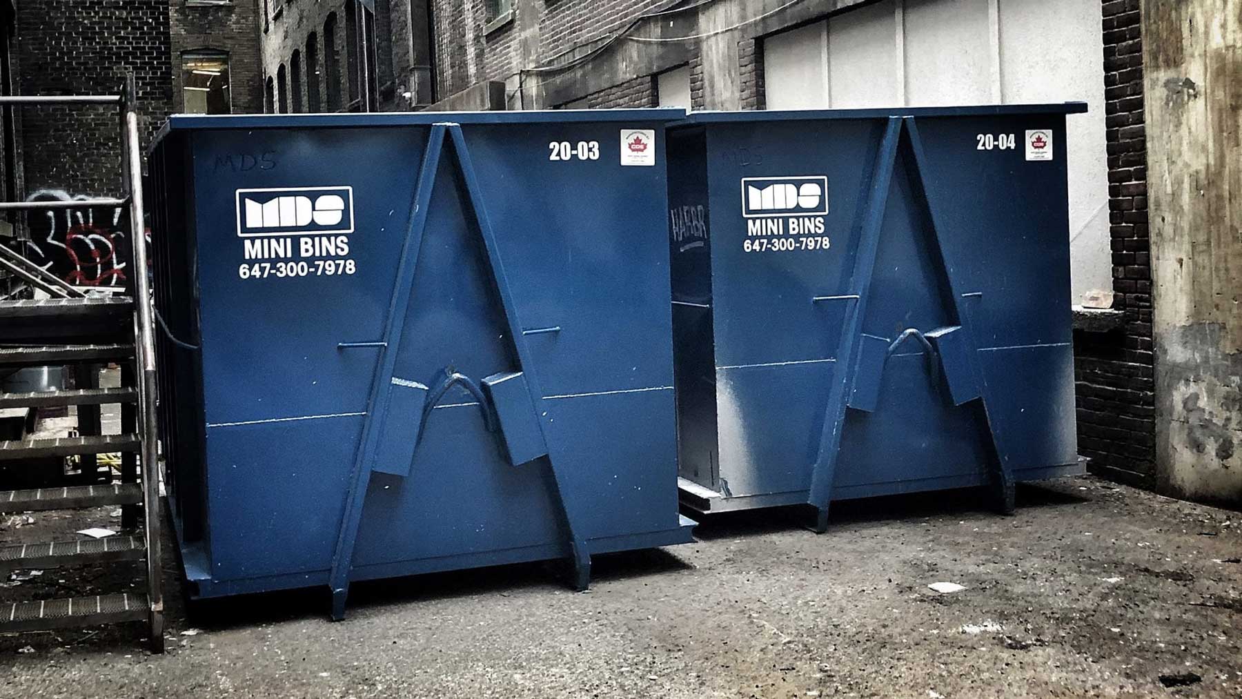 Affordable Disposal Bin Rentals in Toronto by MDS Mini Bins Inc.